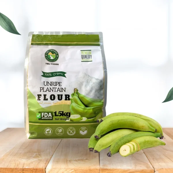 TMJ UNRIPE PLANTAIN FLOUR.